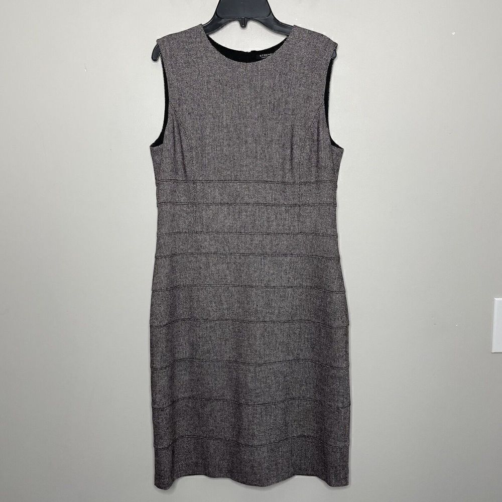 STRENESSE Womens Gabriele Strehle Tweed Virgin Wool Dress Lined Career Sz 8